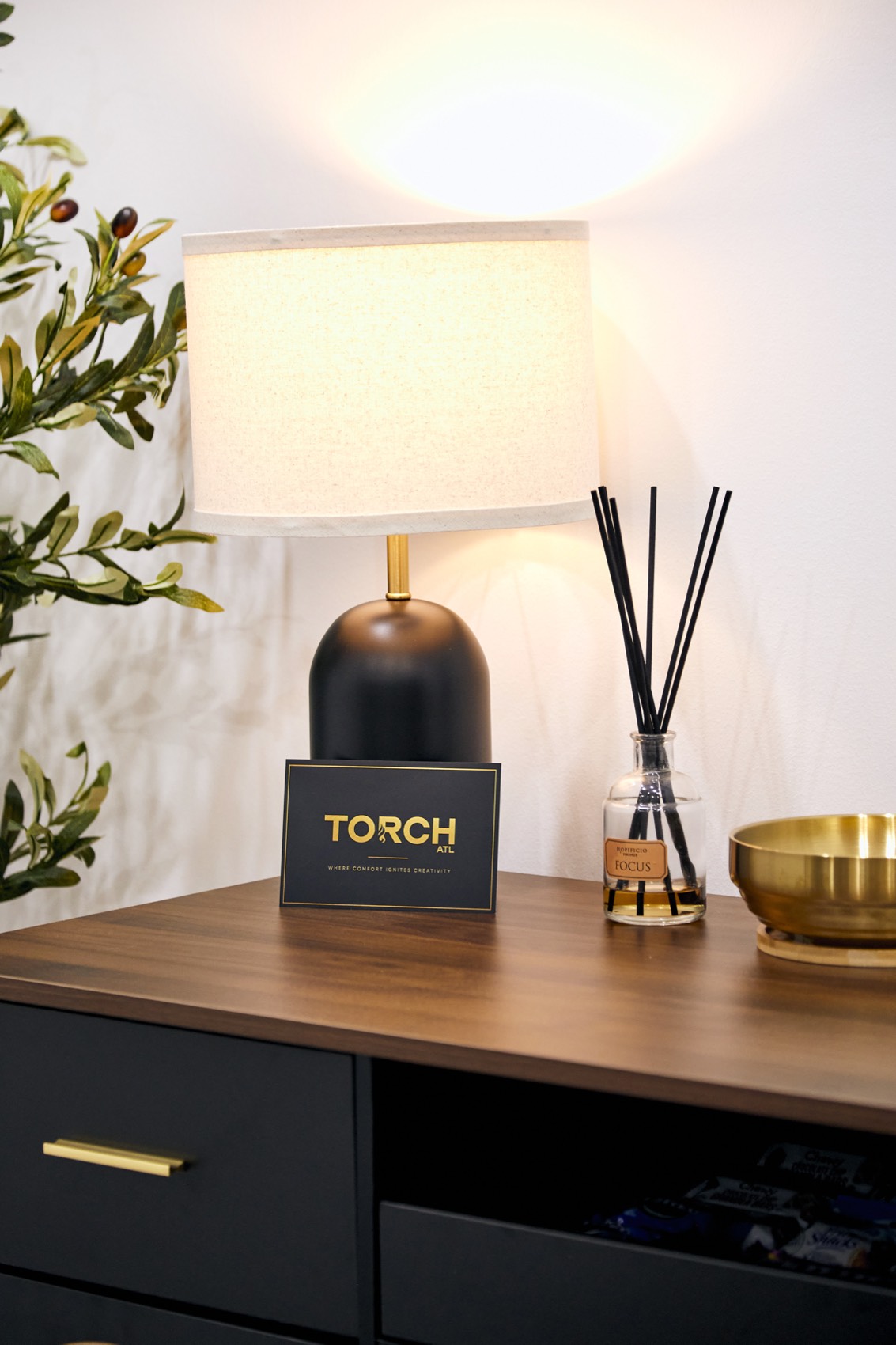 In-suite styling with branded card